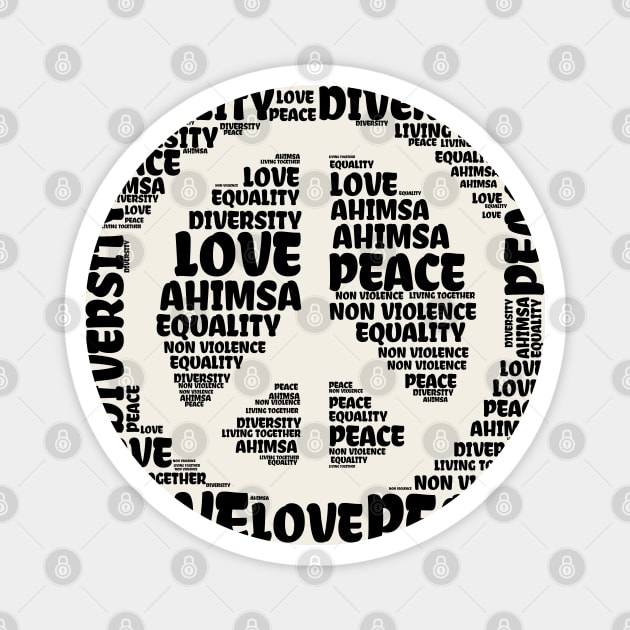 Peace Love Magnet by MZeeDesigns